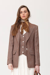 Chaqueta Tabago espiga bicolor stretch